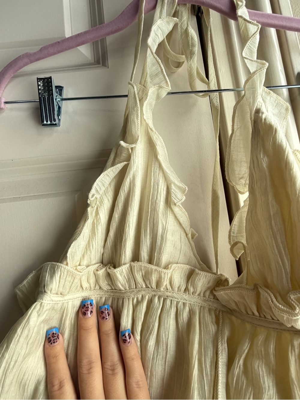 Cream Ruffled Top - Picture 3 of 4